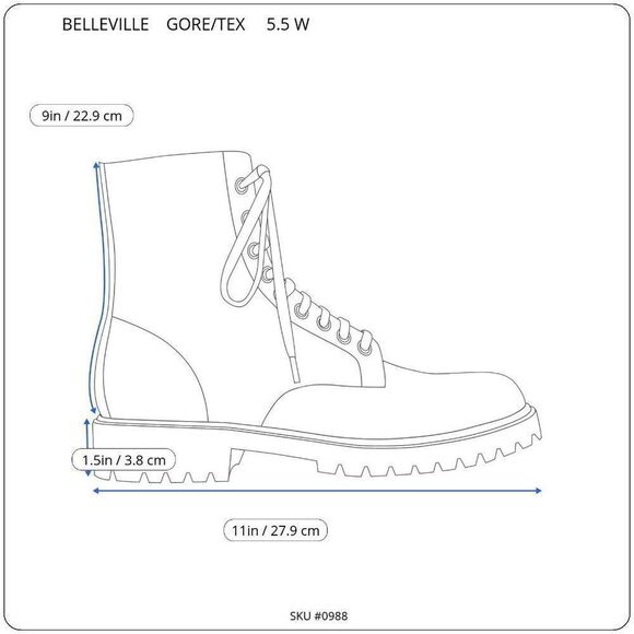 Belleville COLD/WET Intermediate Black VIbram Goretex 5.5  display picture 3